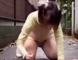 ＜ヘンリー塚本＞中年の変態露出狂が路地で遊ぶJSロリに性的いたずら！
