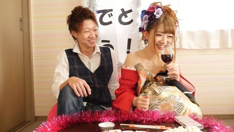 振袖姿のギャル